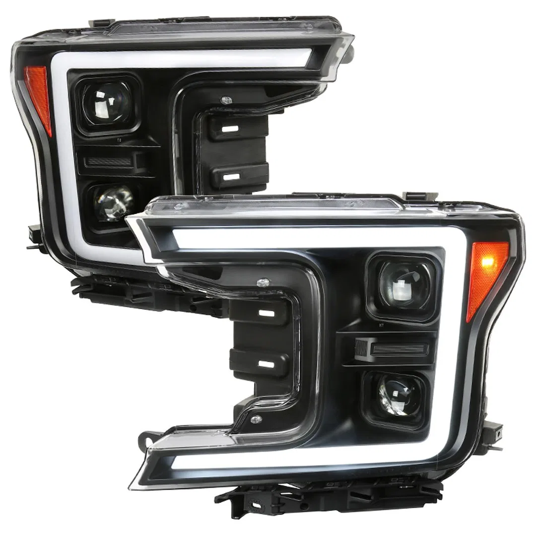 2LHP-F15018JM-SQ-RS – SPEC-D TUNIN Headlight Assembly, Halogen Bulb Dual Projector Headlights With Switchback Sequent...